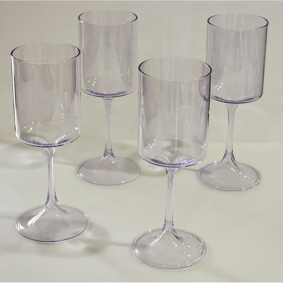 Rachel Zoe Purple Clear Wine Glass‎ 12oz Set of 4 - Picture 6 of 16